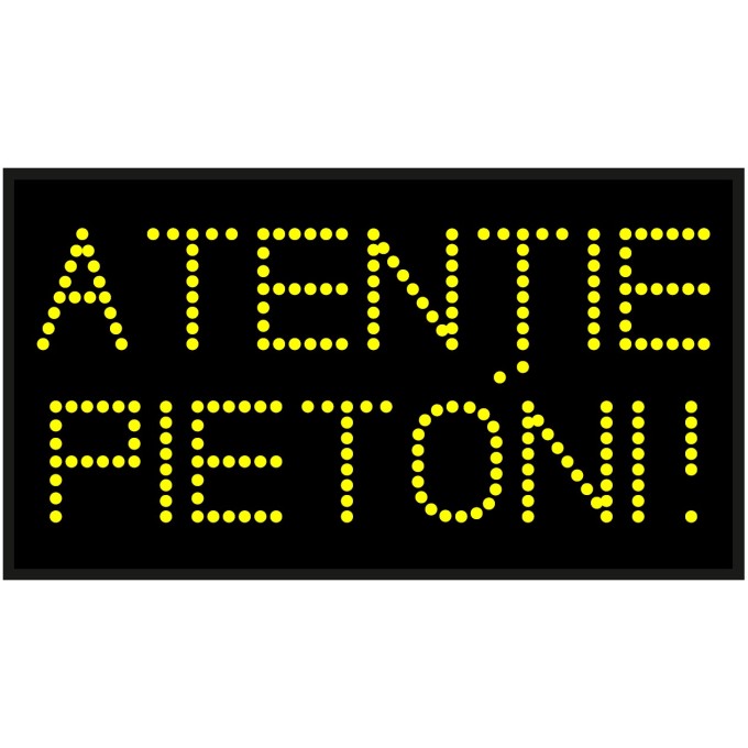 Panou tip VMS cu afisaj LED - Texte - Orizontal